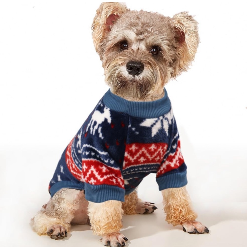 Bundle of sweaters for Medium-sized Dogs blue, red and white